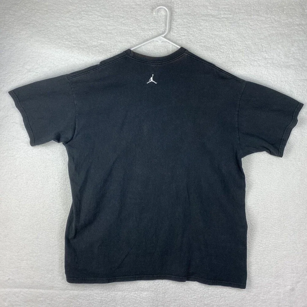 Vintage Jordan T Shirt Mens‎ Size XXL Faded Black Jumpman Spellout Basketball